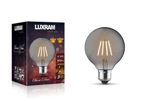 1610532  Classic Deco LED Globe 80mm E27 Dimmable 6.5W 4000K Smoke Glass